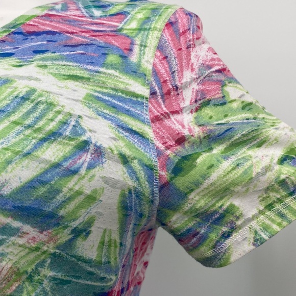 Reel Legends Colorful Palm Burnout V-neck Tee XL - Picture 6 of 9